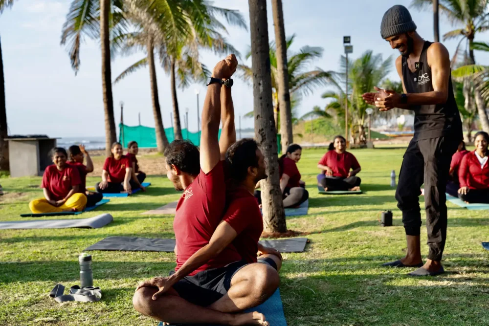 yoga on the beach in chennai